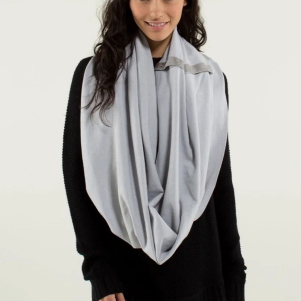 Lululemon Vinyasa Scarf Fleece Cardigan Vest Wrap striped soft infinity